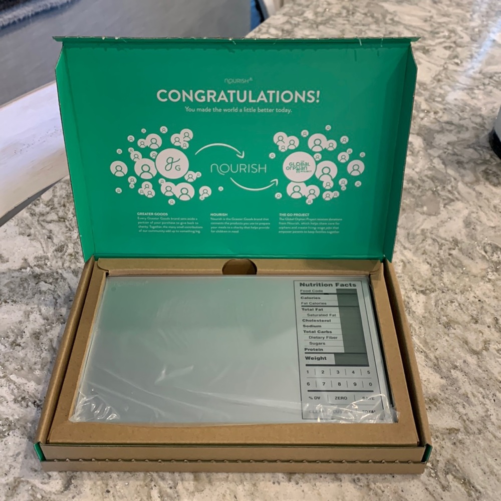 Food scale. Brand new. Never taken out of the box.